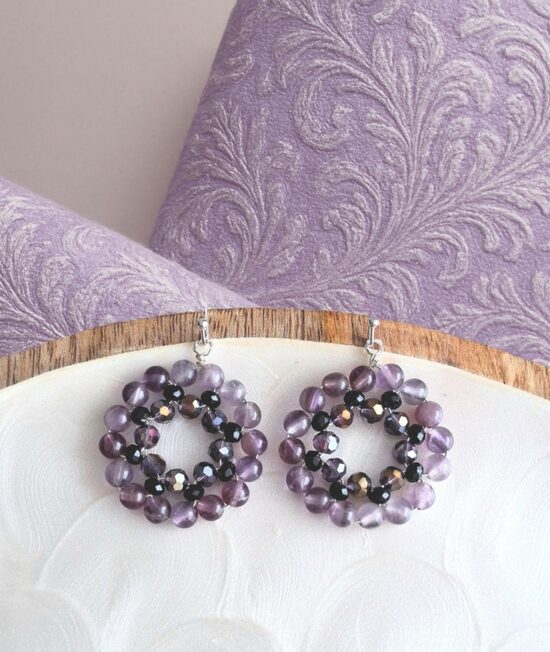 Ametista auskari - saulītes